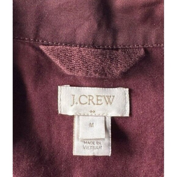 J Crew Factory Woman's Sz M Downtown Field Jacket in Burgundy - Picture 6 of 12